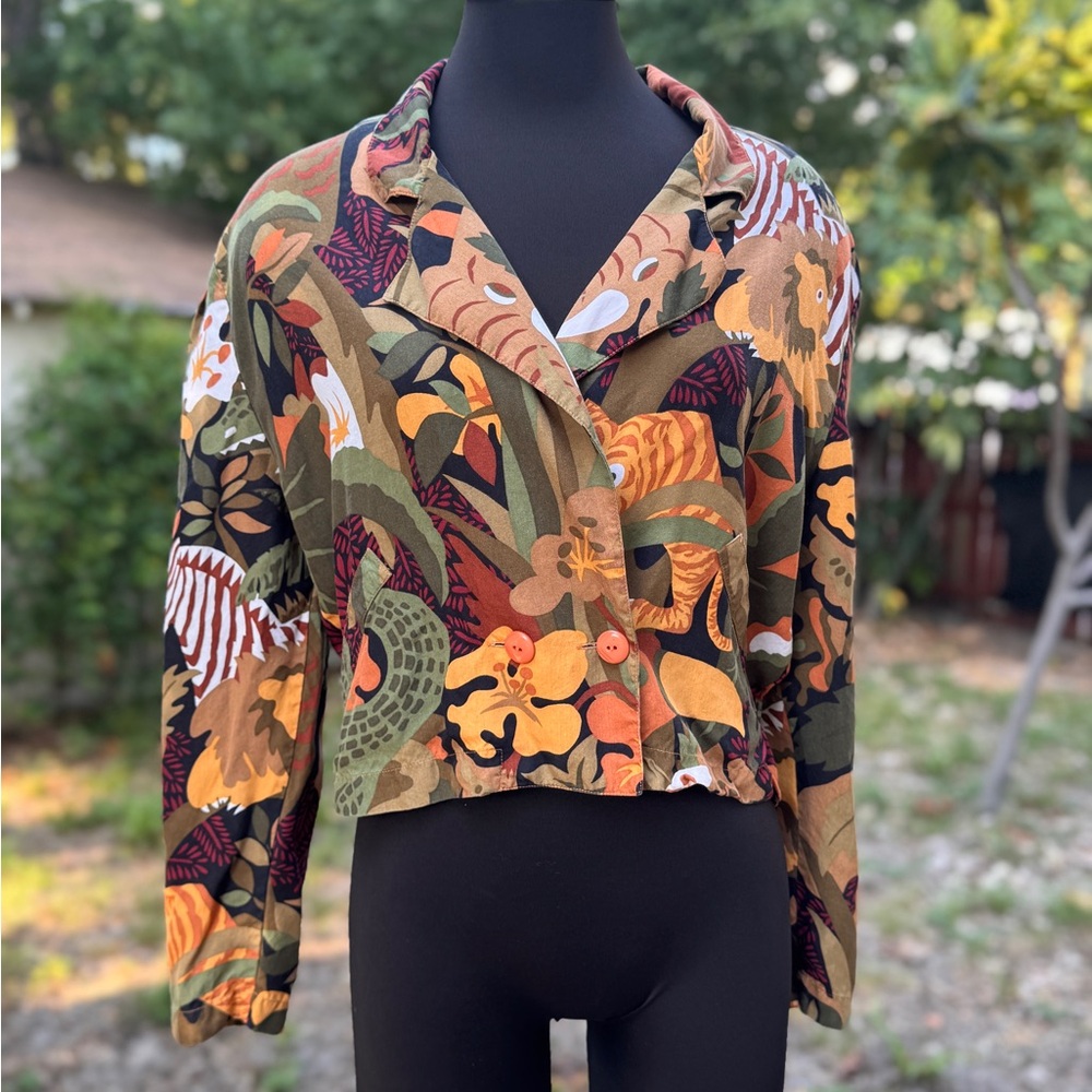 Vintage 90s Rinzi Safari Animal Top